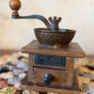 Vintage Wooden Coffee Grinder